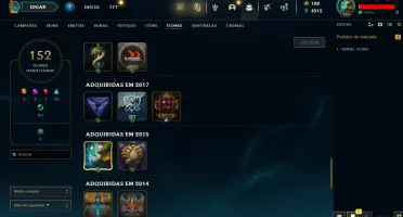 Conta LOL LVL 248 | 137 Campeões| 95 Skins |UNRANKED| 2014