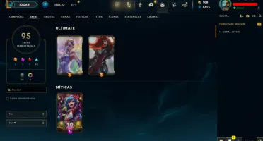 Conta LOL LVL 248 | 137 Campeões| 95 Skins |UNRANKED| 2014