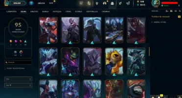 Conta LOL LVL 248 | 137 Campeões| 95 Skins |UNRANKED| 2014