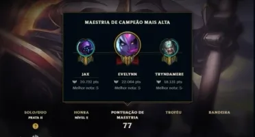 conta de lol prata 2 com 19 skins