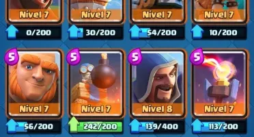 Clash royale liga 1 todas as cartas