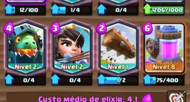 Clash royale liga 1 todas as cartas