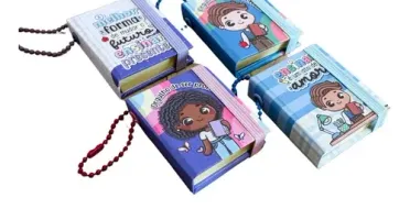 Kit 10 Chaveiros Porta Post-it para Professores