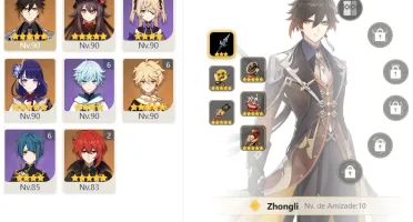 CONTA GENSHIN AR56 8 LENDÁRIOS ⭐ e 6 ARMAS 5 ⭐HUTAO SHOGUN +