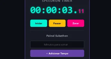 Layout de Cronômetro/Timer Premium para Speedrun e Subathon