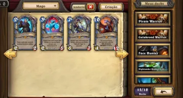 Conta Hearthstone, Muitas cartas lendarias e fundos antigos