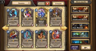 Conta Hearthstone, Muitas cartas lendarias e fundos antigos