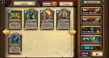 Conta Hearthstone, Muitas cartas lendarias e fundos antigos
