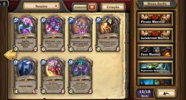 Conta Hearthstone, Muitas cartas lendarias e fundos antigos