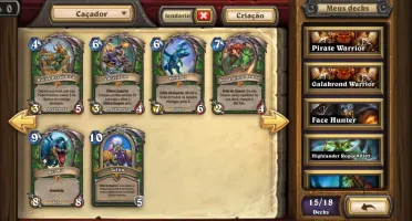 Conta Hearthstone, Muitas cartas lendarias e fundos antigos