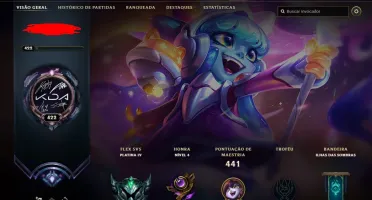Conta League of Legends + 600 skins