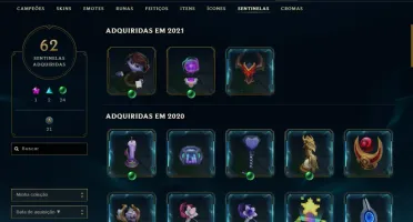 Conta League of Legends + 600 skins
