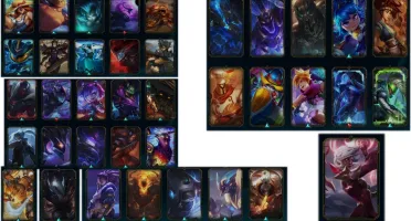 Conta com 226 skins ,168 icones e 20 emotes e todos campeões