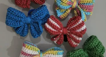 Xuxinha de crochê lacinho - Kit 3 unidades