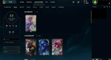 CONTA LOL - PRATA 2 • P/SMURFAR. 1 ULT - 3 LEND - 75CHAMP