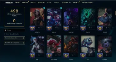 Ferro 4 com 150 Champs e 65 Skins