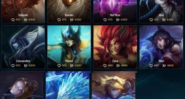 Conta league. Ouro 3  skins. icones 5 paginas de runas