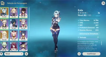 Eula Ar 50 Genshin Impact
