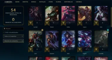 *Email Não Vinculado* Gold 2 71%+ winratio 35 champ 13 skins