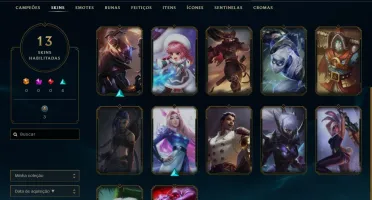 *Email Não Vinculado* Gold 2 71%+ winratio 35 champ 13 skins