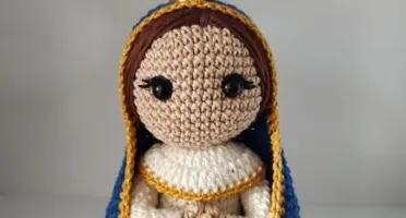 Santinha em Crochê - Nossa Senhora Aparecida