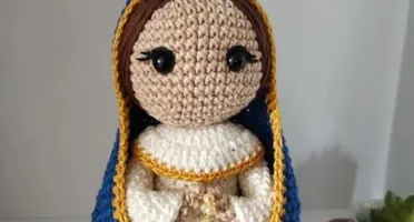 Santinha em Crochê - Nossa Senhora Aparecida