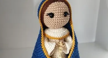 Santinha em Crochê - Nossa Senhora Aparecida