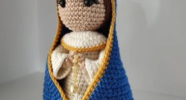 Santinha em Crochê - Nossa Senhora Aparecida