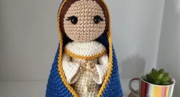 Santinha em Crochê - Nossa Senhora Aparecida