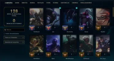 Prata 3 com 70 Champs e 16 Skins ( Mais de 200 Jogos )