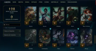 Prata 3 com 70 Champs e 16 Skins ( Mais de 200 Jogos )