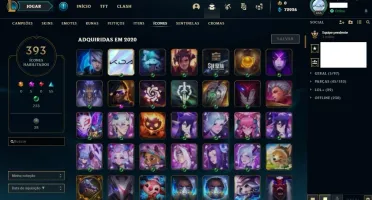 Conta com +350 skin, 4 skins prestigio e 5 Vitoriosas