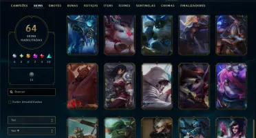 Bronze 1 com 130 Champs e 64 Skins