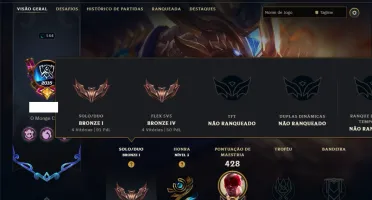 Bronze 1 com 130 Champs e 64 Skins