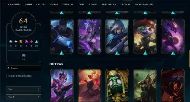 Bronze 1 com 130 Champs e 64 Skins