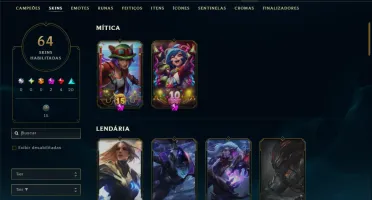 Bronze 1 com 130 Champs e 64 Skins