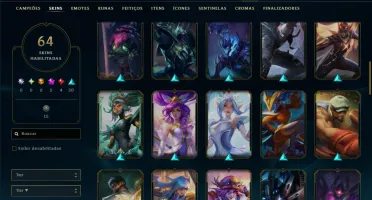 Bronze 1 com 130 Champs e 64 Skins