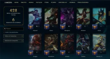 Bronze 1 com 130 Champs e 64 Skins