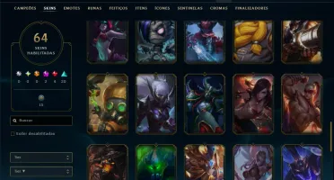 Bronze 1 com 130 Champs e 64 Skins