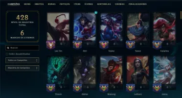 Bronze 1 com 130 Champs e 64 Skins