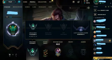 Conta de Legue Of Legends Diamond S9 - 308 Skins na Conta