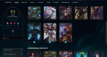 Conta prata 2 com 23 skins e 49 champs