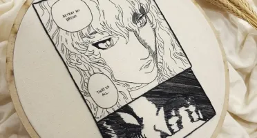 Berserk Bordado Quadro 22Cm