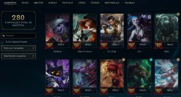 conta lvl 118 69 champs 45 skins gold 4