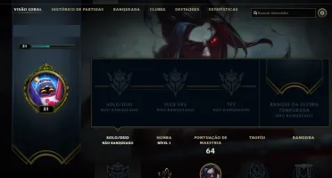 Conta Unranked main Kayn - Email não verificado.