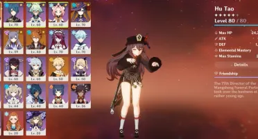 [AR50] HUTAO, CHILDE, KEQING E MONA + ARMA 5*