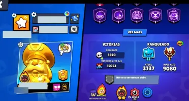 Conta Brawl Stars (+76K De Troféus, Diversos Cosméticos Raro