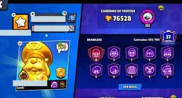 Conta Brawl Stars (+76K De Troféus, Diversos Cosméticos Raro