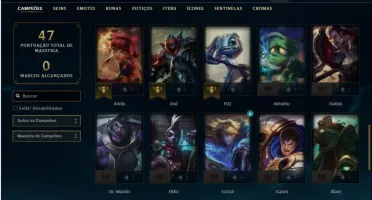 Conta ferro 2 com 50 champs e 20 skins