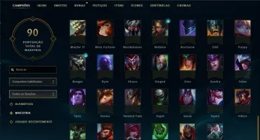LOL - 97 campeões, 17 Skin, 67 ícones, conta 2012 !